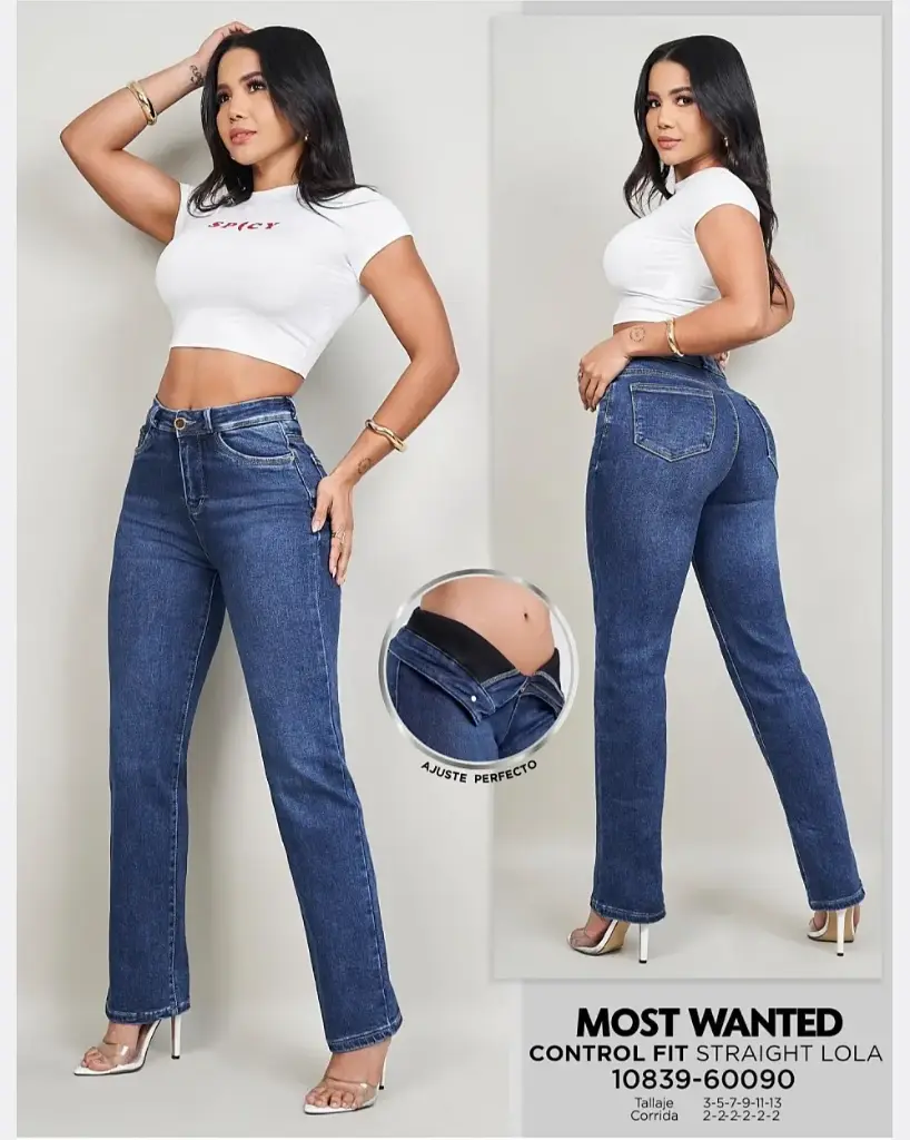 Jeans straight lola con faja mostwanted 60090