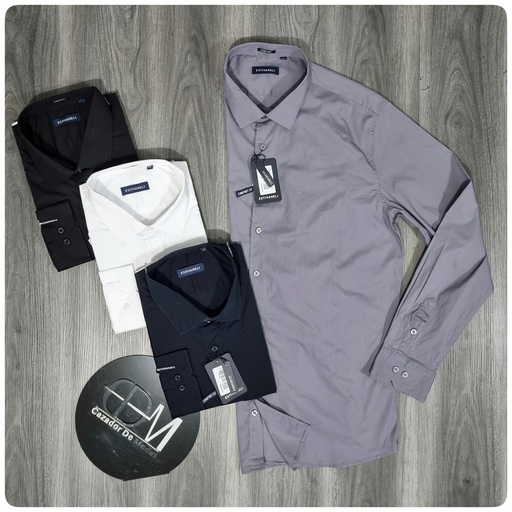 [CP8882E] Camisa unicolor plus estivaneli 8882