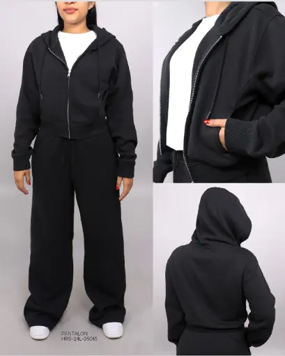 Suéter hoodie de damas estivaneli 35018