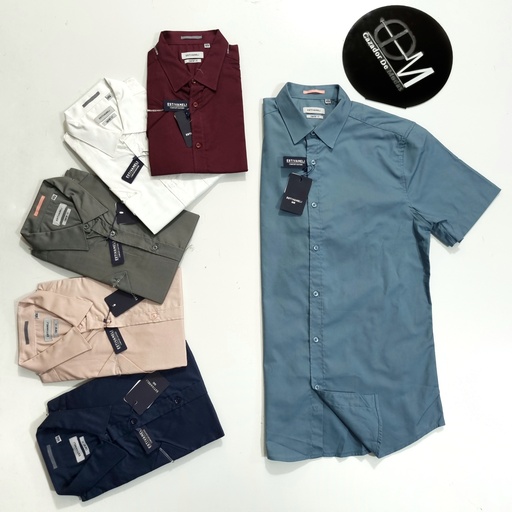 [C-HE100527] Camisa unicolor estivaneli he100527